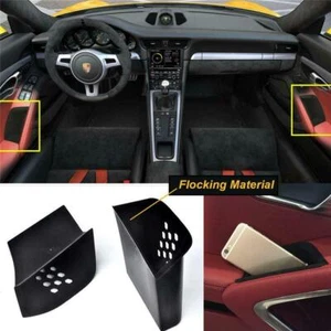 2x Interior Door Armrest Storage Box Organizer Tray For Porsche 911 981 982 718 - Picture 1 of 10