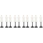  10 Pcs White Resin Mini Mannequin Stand Baby Doll Clothes Form Toys