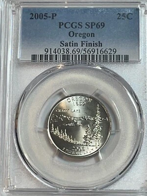 2005 P Oregon State Quarter PCGS SP69 Satin Finish - Image 1 of 2