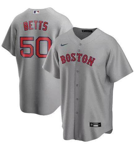 Nike Boston Red Sox Mookie Betts #50 Grey Jersey Men’s Sz XL Cover