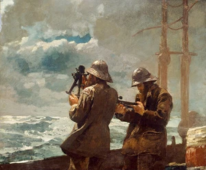 Eight Bells by Winslow Homer 75cm x 62cm Canvas Art Print Wall Art - Picture 1 of 1