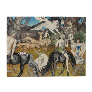 L DAVIS MIXED MEDIA MYTHOLOGICAL FANTASY ART ILLUSTRATION DETAILED ORIGINAL - Picture 1 of 6