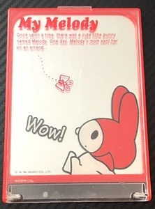 2006 My Melody Sanrio Red & Clear 5” Folding Mirror CD Case Style Rare w/ Flaws - Picture 1 of 7