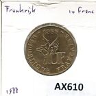 10 FRANKÓW 1988 FRANCJA FRANCJA Francuska moneta #AX610.D