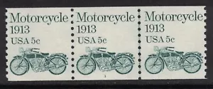 Scott 1899- MNH- Plate Number Strip of 3, #1- 5c Motorcycle 1913- mint PNC3 - Picture 1 of 1