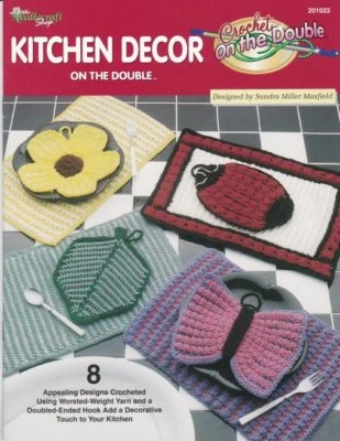 Kitchen Decor On The Double Crochet Butterfly Ladybug Sunflower Leaf Placemat - Image 1 of 2