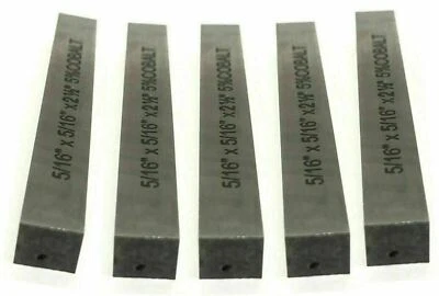 5 Pc Piece 5/16'' x 2-1/2'' (8mm x 63mm)M35 Square Tool Bit 5 Percent Cobalt - Image 1 of 3