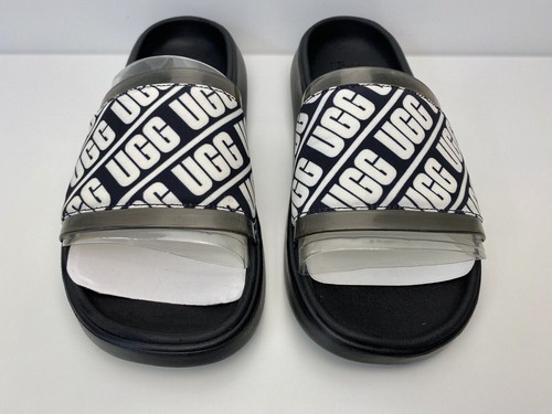 Sandali con logo grafico UGG Ruette bianco nero donna taglia 6 e 7