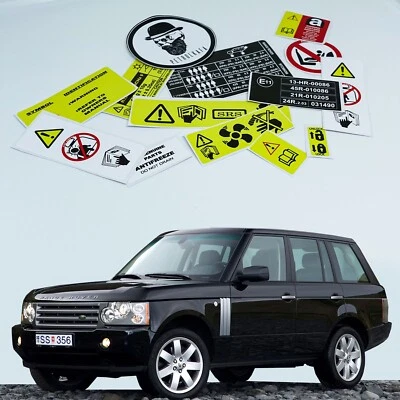 Land Rover Range Rover 3 Restoration Warning Caution Engine Stickers Labels - Image 1 of 3