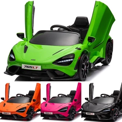 MCLAREN 765LT 12V RIDE ON CAR WITH REMOTE Mclaren 765LT 12V Electric Ride on Kids Car with Remote - Leather Seats EVA Whls