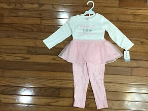 Nwt Carters Girls 2-piece “daddy’s Little Princess” Set w/Tutu, Sz 24M (G11-27) - Picture 1 of 6
