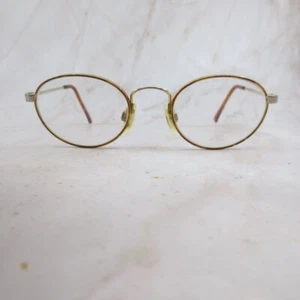 Autofix 84 With Flexon 120 Eyeglasses Frame Women's Gold Metal Full Rim Round - Picture 1 of 7
