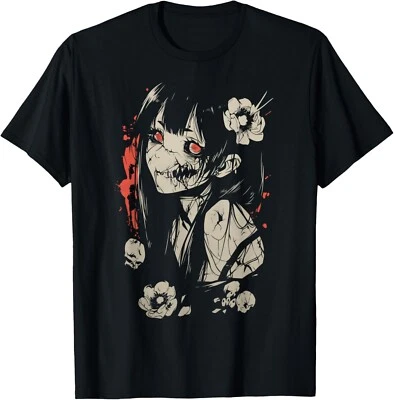Horror Anime Manga | Japan Japanese Creepy Kawaii Goth Gift Unisex T-Shirt - Image 1 of 4
