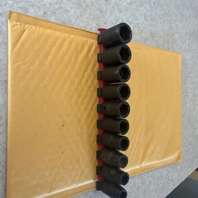 Snap-On 310IMMYA 10pc Metric 1/2” Dr 6 Pt Shallow Impact Socket Set 10-19mm USA - Image 1 of 4