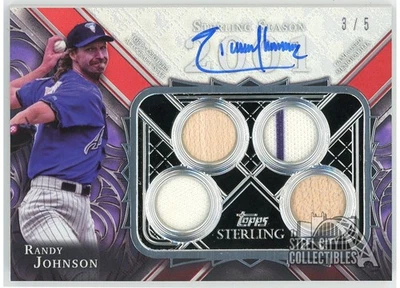 Randy Johnson 2022 Topps Sterling Seasons Red Quad Relic Auto Card #SSAR-RJ 3/5 - Image 1 of 2