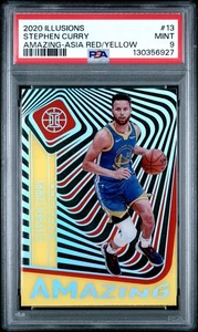 2020 Panini Illusions Amazing Asia Red Yellow #13 Stephen Curry PSA 9 MINT - Bild 1 von 2
