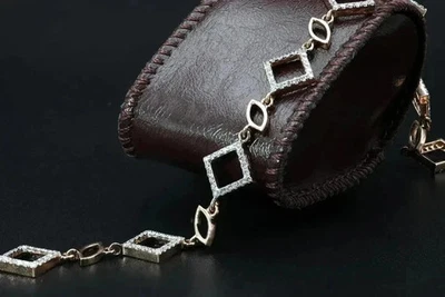 4 Ct Round Cut Lab Created Diamond Women's Tennis Bracelet 14K White Gold Plated - Image 1 of 4