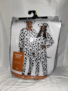 Dalmatian Zipster 1 PC Hooded Jumpsuit - Adult Size S/M - READ - Picture 1 of 3