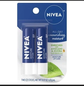 ⭐NIVEA All-Day Nourishing Moisture Lip Care Duo - 2 Pack (NEW) - FREE SHIPPING⭐ - Picture 1 of 1