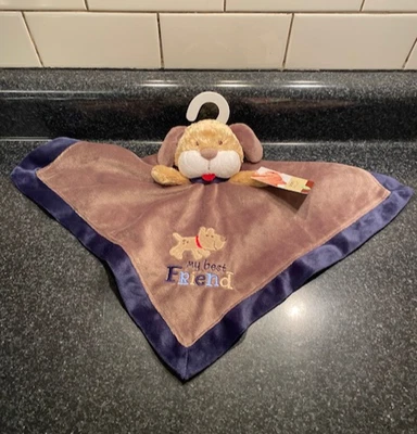 Carter's My Best Friend Puppy Dog Azul Marrón Lovey Blankie ~ Nuevo con Etiquetas Foto 1 de 4