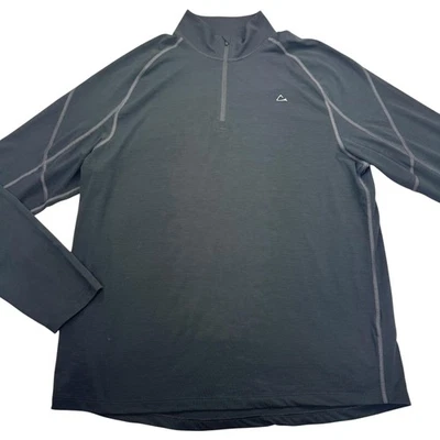 Pulôver masculino Paradox Merino Blend XL preto meio zíper manga longa DriRelease - Imagem 1 de 4