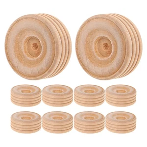 10 Pcs Mini Wooden Craft Wheels Wood Wheels Car Wheel Toys Model Replacement - Bild 1 von 12