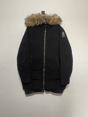 Parajumpers Gwyneth Long Women’s Down Parka Jacket Black XL Real Fur PJS - Photo 1/4