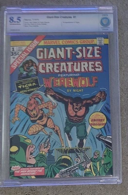 GIANT-SIZE CREATURES #1 CBCS 8.5 🔥 1st appearance of Tigra 🔥 Werewolf by Night - Image 1 of 3