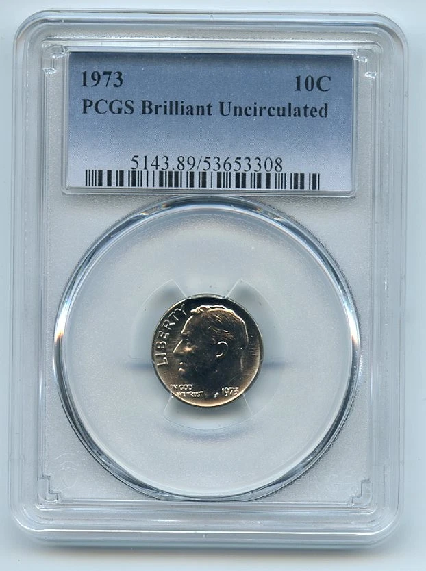 1973 10C Roosevelt Dime PCGS Brilliant Uncirculated BU - Image 1 of 1