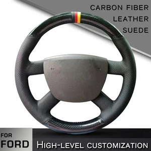 Custom Car Steering Wheel Cover for Ford Kuga 2008-2011 Focus 2 2005-2011 C-MAX - Picture 1 of 8