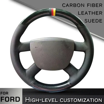 Custom Car Steering Wheel Cover for Ford Kuga 2008-2011 Focus 2 2005-2011 C-MAX - Image 1 of 4