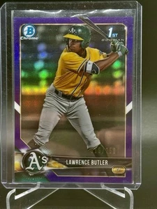 2018 1st Bowman Draft Chrome Lawrence Butler Purple Refractor #/250 - Picture 1 of 2