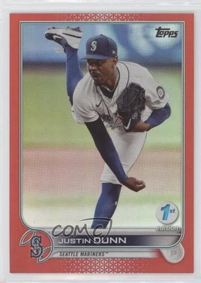 2022 Topps Series 1 1st Edition Red /50 Justin Dunn #185 - Image 1 of 2