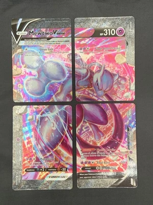 Pokemon Card Mewtwo V-Union SWSH159-SWSH162 Black Star Promo Set of 4 NM - Image 1 of 4