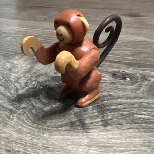 Vintage Fisher Price Little People Monkey Zoo Circus Train Animal Toy Figure - Picture 1 of 7