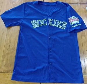 Colorado Rockies Purple MLB Jersey Men's Size L 2012 Fan Club Coors Light - Picture 1 of 5