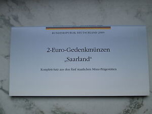 2 € Komplettsatz, A-J,2009, Saarland