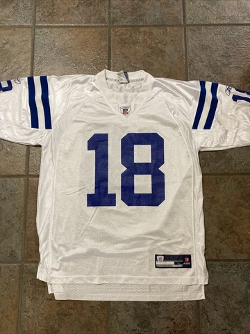 Vintage Indianapolis Colts NFL Reebok Jersey  #18 Manning Peyton Men Size Large Cover