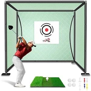 Premium Steel Metal Golf Driving Cage 10ft x 10ft x 10ft Training Aids  Practice - Picture 1 of 10