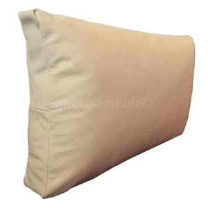 Creme Echtleder Sofa Couch Kissen Lederkissen Echt Leder Ruckenkissen - Bild 1 von 5