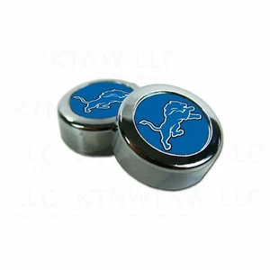 NEW Detroit Lions Football License Plate Frame Screw Caps/Bolt Cover - 2PC - Foto 1 di 1