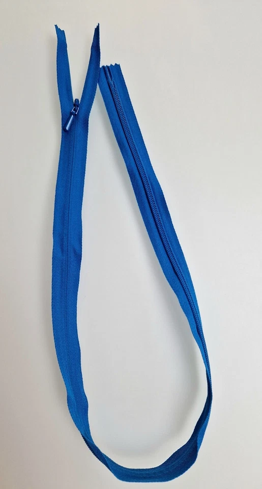 Brand New YKK ZIP azure blue colour, 62 cm length YKK colour ref. 201 - Image 1 of 1