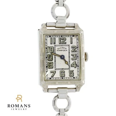 Reloj Dueber Hampden Art Deco Raro 14K GF C.1920 Hombres Reparado Garantía Foto 1 de 4