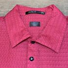Nike Tiger Woods Collection Men (L) Pink Salmon Textured Golf Polo Shirt B10