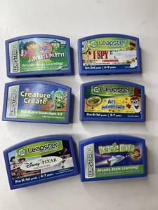 6 Leapster games Dora, I Spy, Learning , Art, Disney - Picture 1 of 1