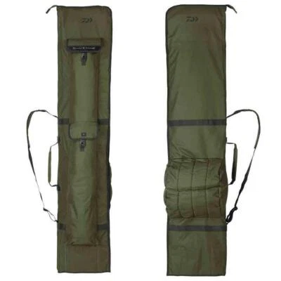 DAIWA Black Widow Borsone 12ft Sacca per Canne da Pesca per 3 Canne Carpa Borsa - Immagine 1 di 4