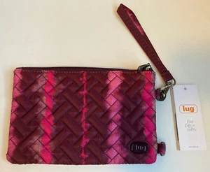 New w/ tags LUG Peekaboo RFID Pouch Wristlet Purse Shibori Wine (pink/maroon) - Picture 1 of 6