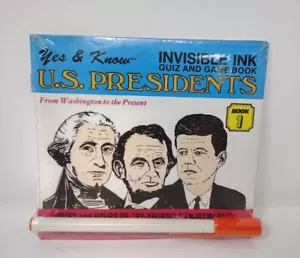 Vintage US Presidents Lee Publications Quiz Book Sealed John F Kennedy - Picture 1 of 4