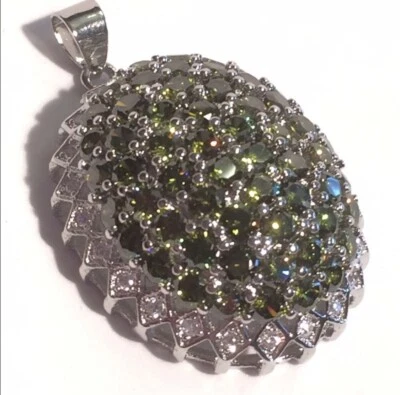 Sterling Silver.925 Green Peridot Pendant With Chain. - Image 1 of 4