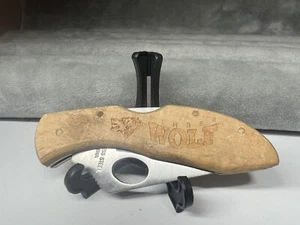 Navaja de bolsillo Timber Wolf de una sola hoja con mango de madera - Imagen 1 de 9